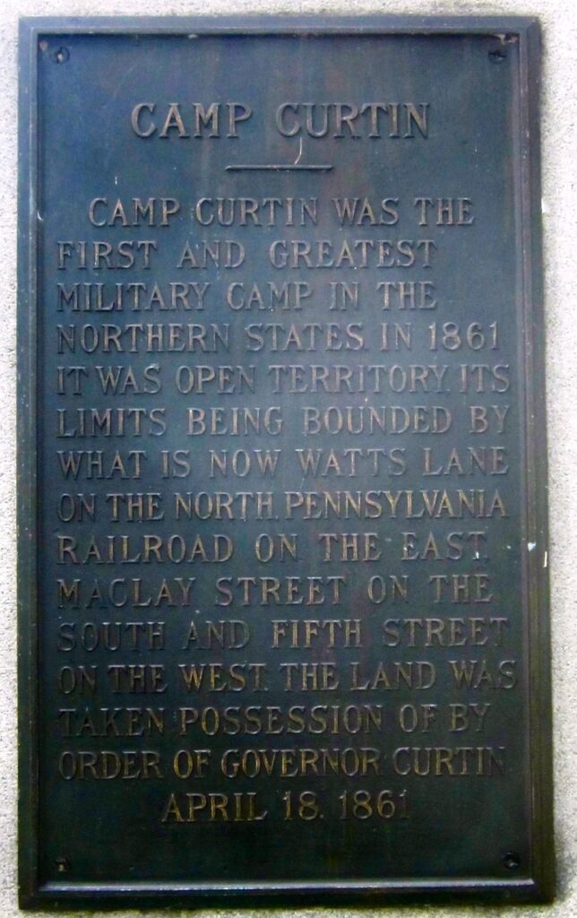 CAMP CURTIN WAR MEMORIAL PLAQUE B