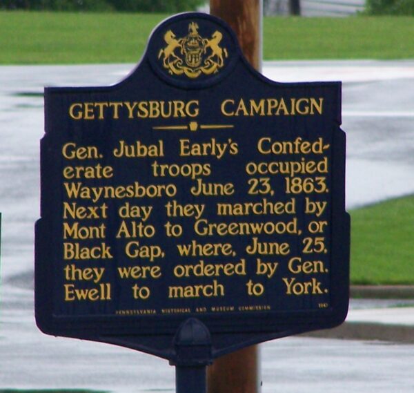 GETTYSBURG CAMPAIGN WAR MEMORIAL MARKER XXVI
