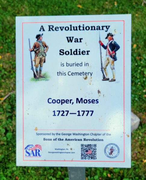 A REVOLUTIONARY WAR SOLDIER BURIED IN MILLSBORO PRESBYTERIAN CHURCH CEMETERY MEMORIAL PLAQUE