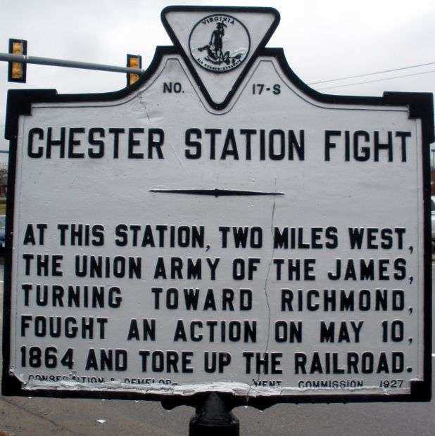 CHESTER STATION FIGHT MEMORIAL MARKER