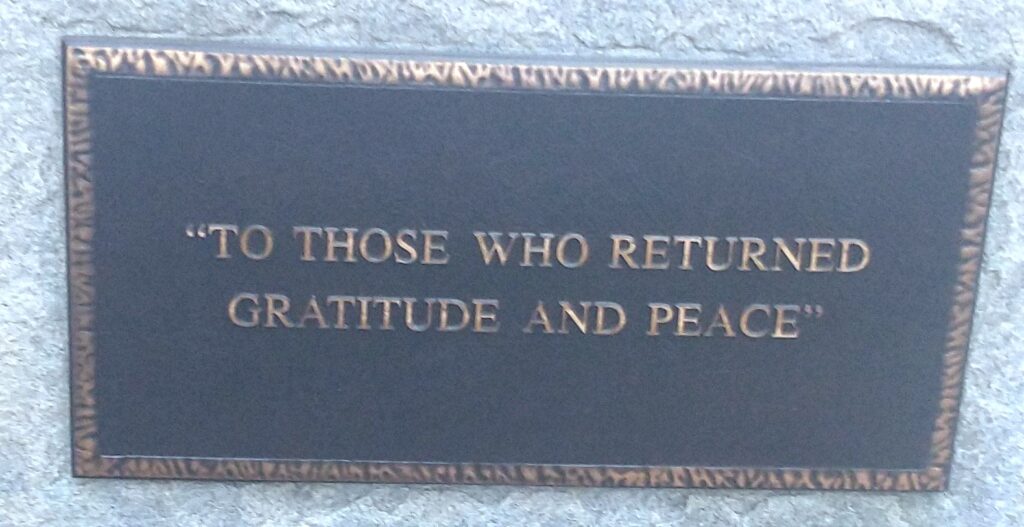 MAHONING TOWNSHIP WAR VETERANS MEMORIAL PLAQUE C