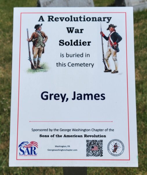 A REVOLUTIONARY WAR SOLDIER BURIED IN FREDERICKTOWN CEMETERY MEMORIAL PLAQUE