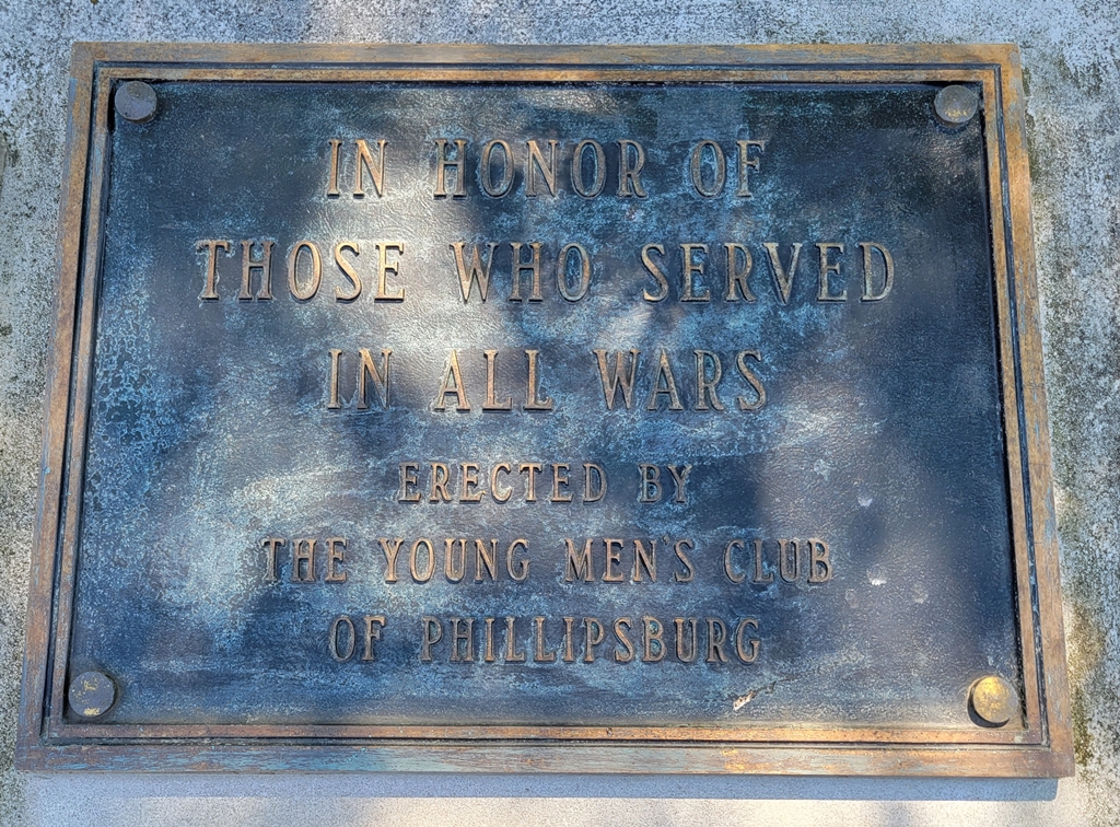THE YOUNG MEN’S CLUB OF PHILLIPS ALL WARS VETERANS MEMORIAL PLAQUE