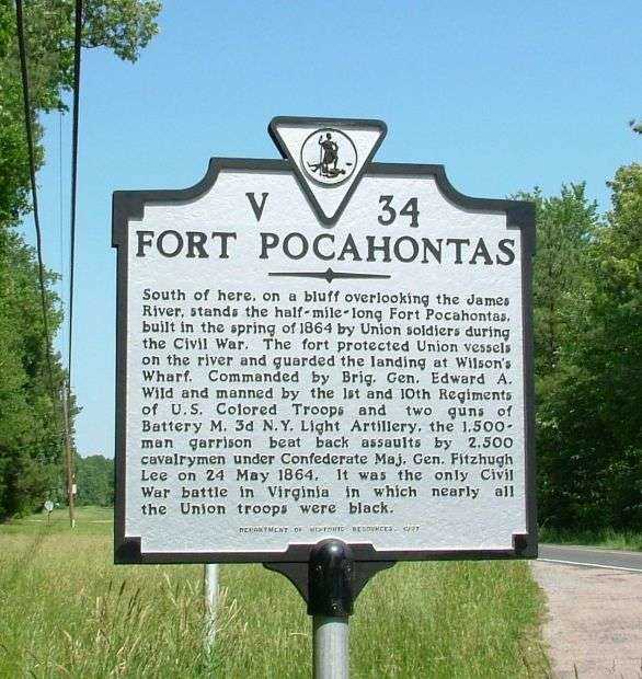 FORT POCAHONTAS WAR MEMORIAL MARKER