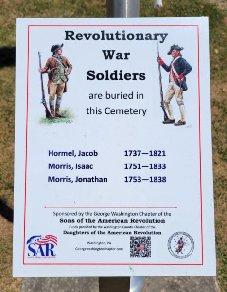 REVOLUTIONARY WAR SOLDIERS BURIED IN WESTLAND CEMETERY MEMORIAL PLAQUE