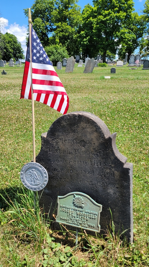 JOSEPH WOODFILL REVOLUTIONARY WAR SOLDIER MEMORIAL CEMETERY STONE