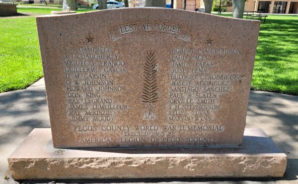 PECOS COUNTY WORLD WAR II MEMORIAL