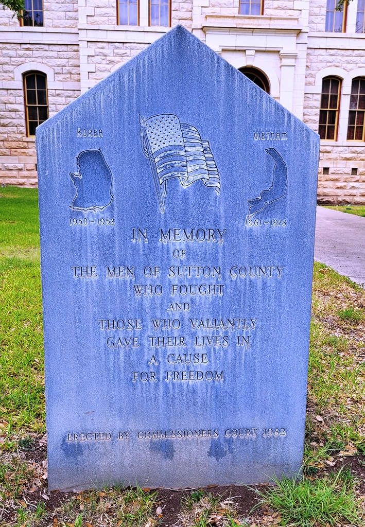 SUTTON COUNTY KOREA AND VIETNAM WAR MEMORIAL