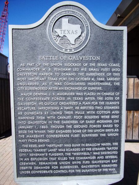 BATTLE OF GALVESTON WAR MEMORIAL MARKER