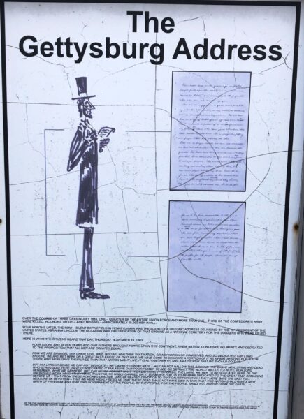 THE GETTYSBURG ADDRESS ABRAHAM LINCOLN MEMORIAL PLAQUE