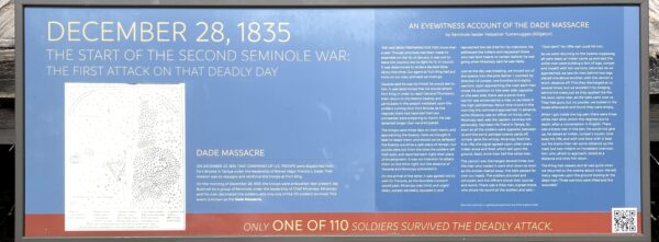 DADE MASSACRE WAR MEMORIAL PANEL