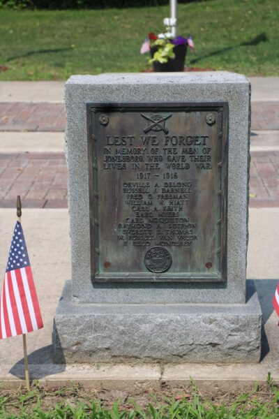 JONESBORO WORLD WAR SUPREME SACRIFICE MEMORIAL