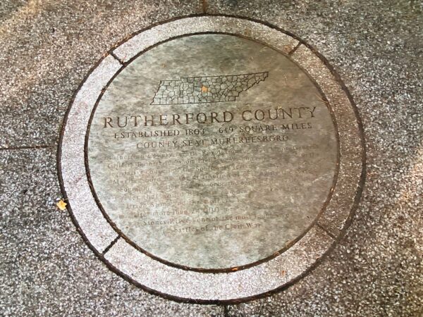 RUTHERFORD COUNTY WAR MEMORIAL PLAQUE