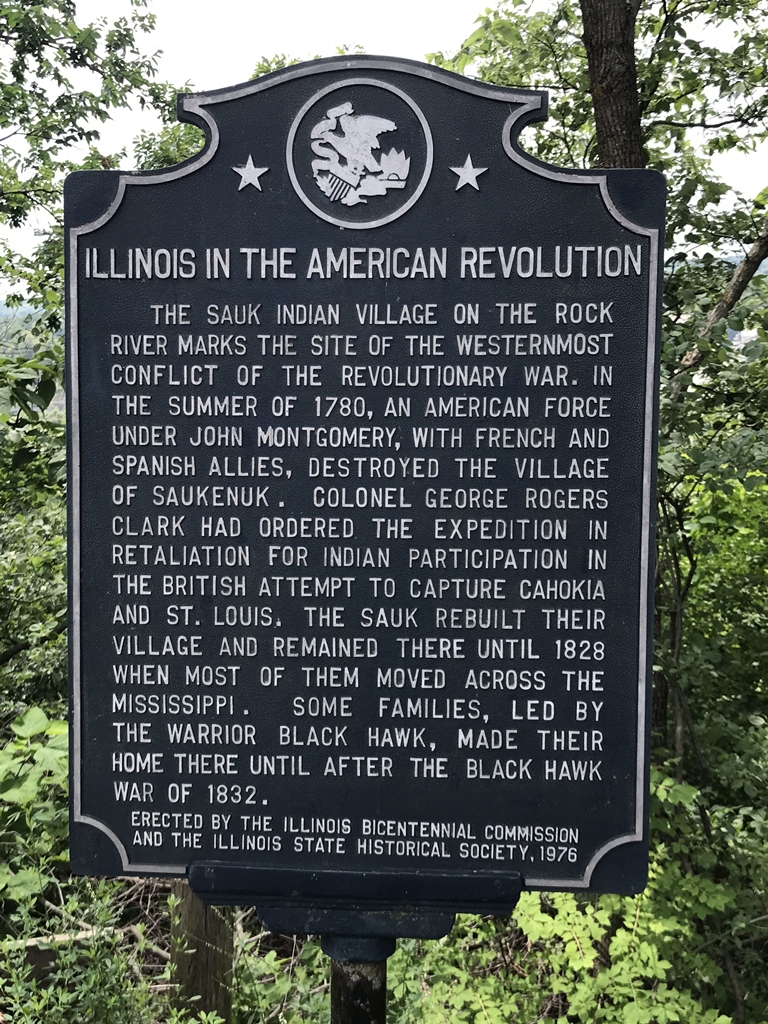 ILLINOIS IN THE AMERICAN REVOLUTION MEMORIAL MARKER ROCK ISLAND