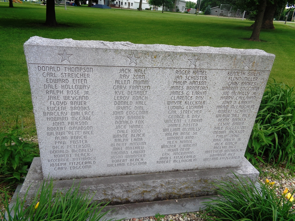VILLAGE OF TROY VETERANS MEMORIAL LEFT STONE