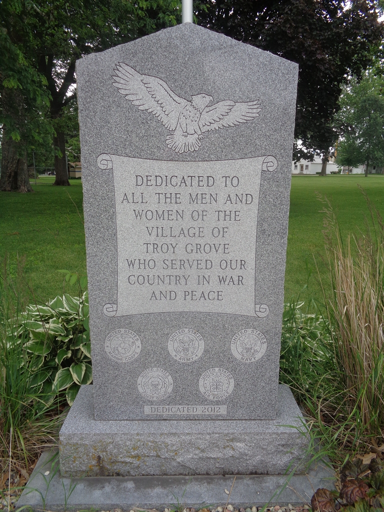 VILLAGE OF TROY GROVE VETERANS MEMORIAL CENTER STONE