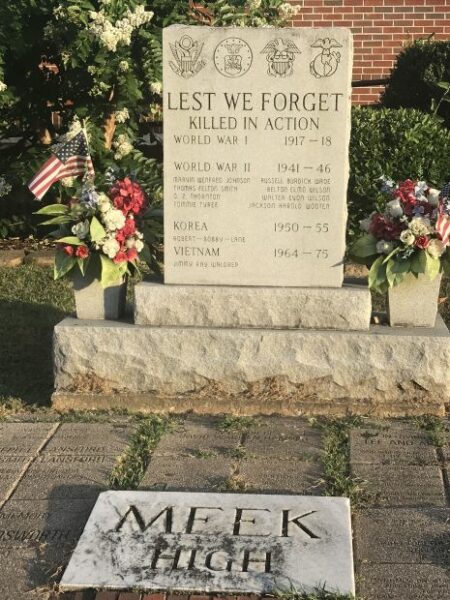 MEEK HIGH SCHOOL WAR MEMORIAL