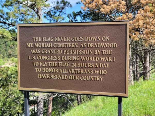 MT. MORIAH CEMETERY MEMORIAL FLAG PLAQUE