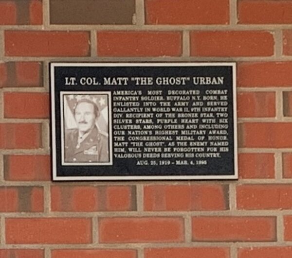 LT. COL. MATT “THE GHOST” URBAN WAR MEMORIAL PLAQUE