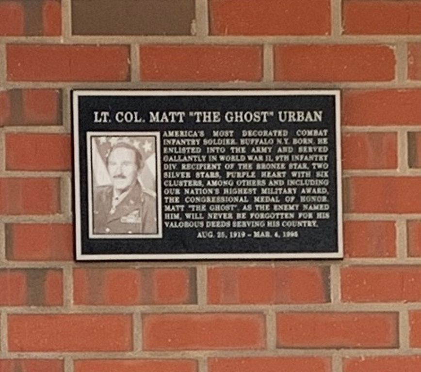 LT. COL. MATT “THE GHOST” URBAN WAR MEMORIAL PLAQUE