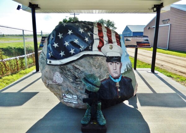 FREEDOM ROCK HONORS DIVIDE COUNTY VETERANS MEMORIAL SIDE B