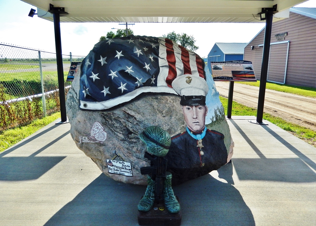 FREEDOM ROCK HONORS DIVIDE COUNTY VETERANS MEMORIAL SIDE B