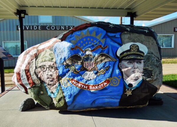 FREEDOM ROCK HONORS DIVIDE COUNTY VETERANS MEMORIAL SIDE A