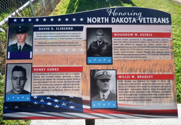 FREEDOM ROCK HONORS DIVIDE COUNTY VETERANS MEMORIAL PLAQUE B