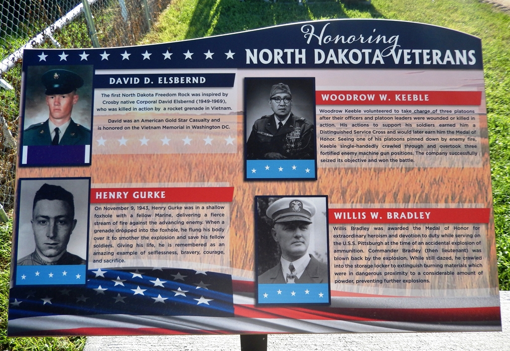 FREEDOM ROCK HONORS DIVIDE COUNTY VETERANS MEMORIAL PLAQUE B