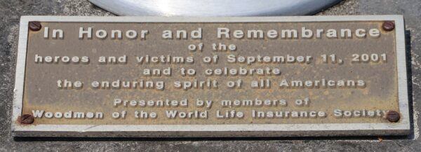 IN HONOR AND REMEMBRANCE SEPTEMBER 11, 2001 MEMORIAL PLAQUE HARKERS ISLAND