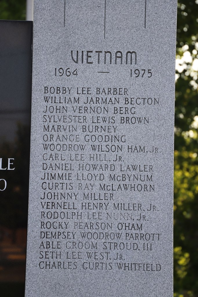 LENOIR COUNTY WAR VETERANS MEMORIAL STONE B