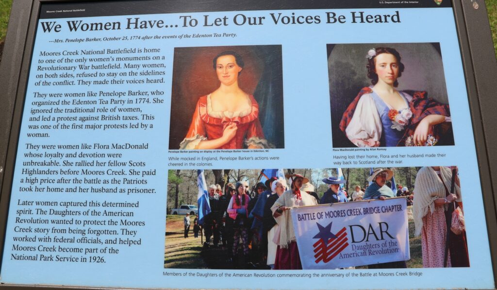 WE WOMEN HAVE REVOLUTIONARY WAR MEMORIAL PANEL