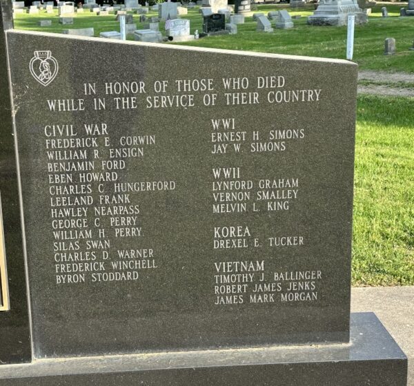 MAPLE GROVE VETERANS MEMORIAL RIGHT STONE
