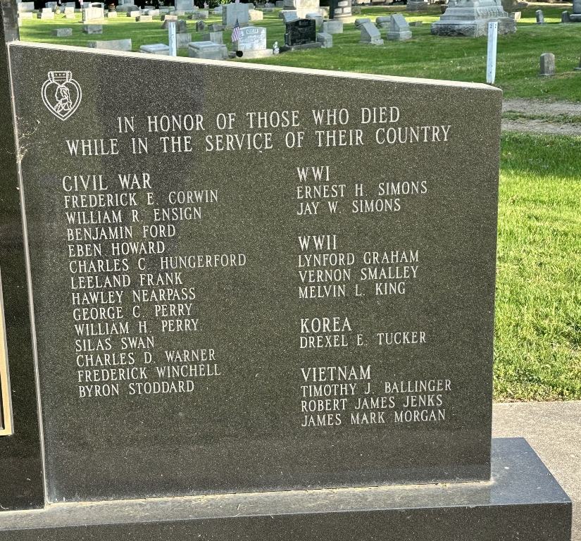 MAPLE GROVE VETERANS MEMORIAL RIGHT STONE