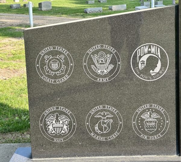 MAPLE GROVE VETERANS MEMORIAL LEFT STONE