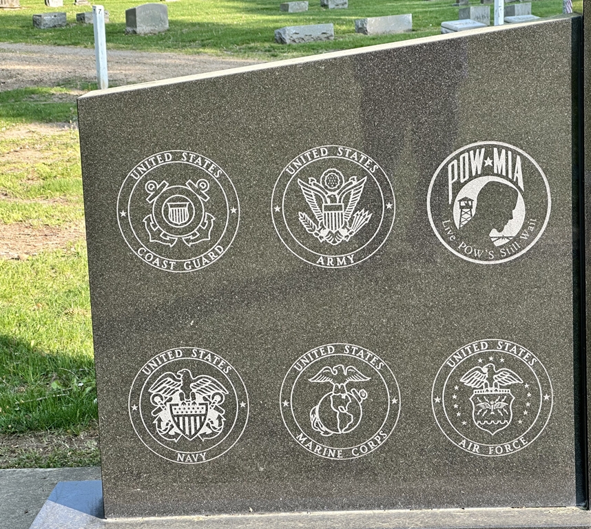 MAPLE GROVE VETERANS MEMORIAL LEFT STONE