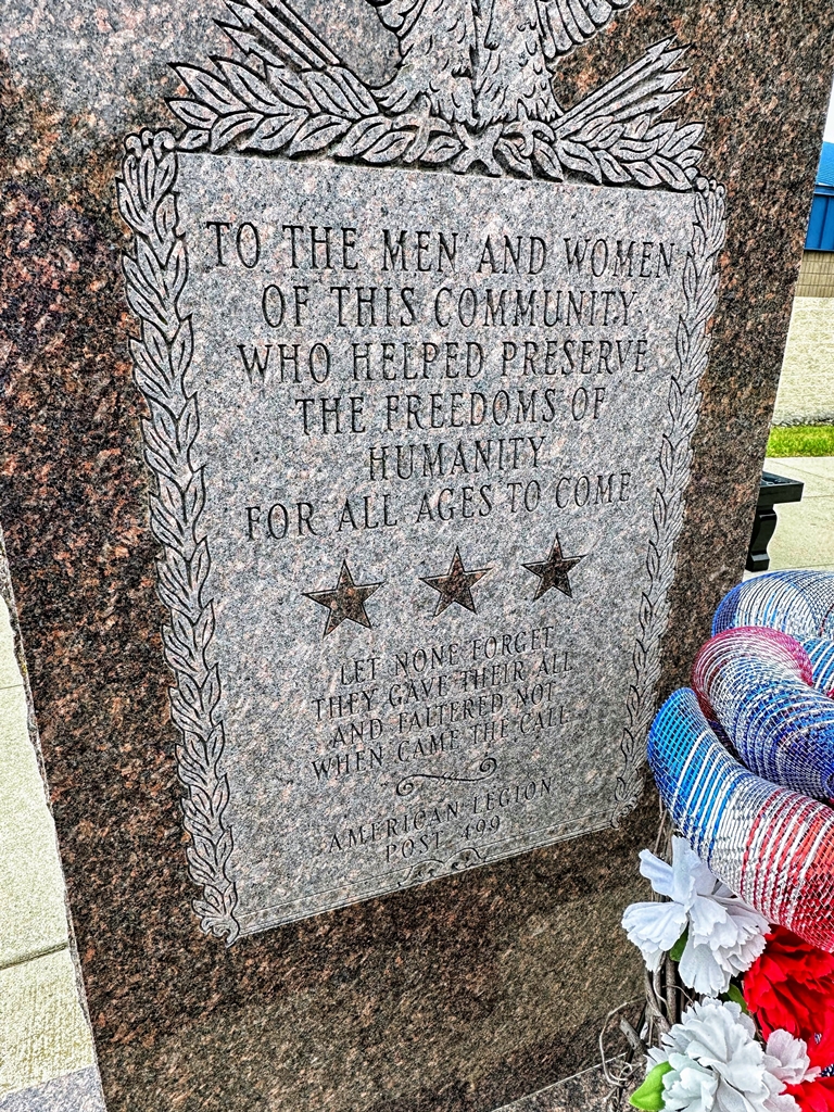 PORT AUSTIN VETERANS MEMORIAL CLOSE-UP