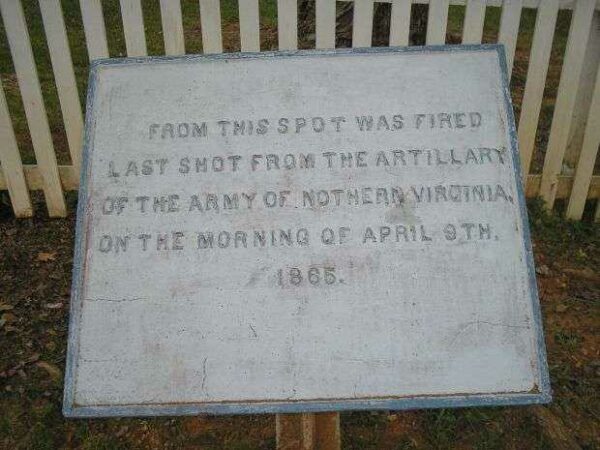 LAST ARTILLERY SHOT MEMORIAL MARKER