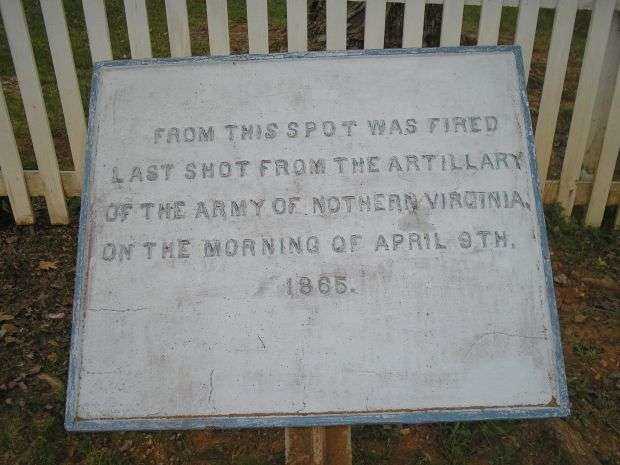 LAST ARTILLERY SHOT MEMORIAL MARKER