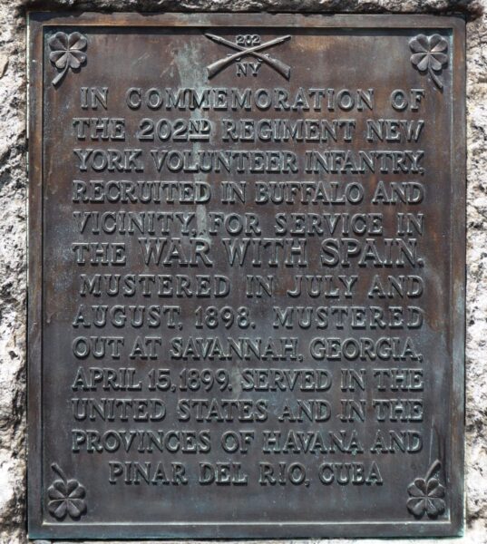 202ND REGIMENT NEW YORK MEMORIAL PLAQUE