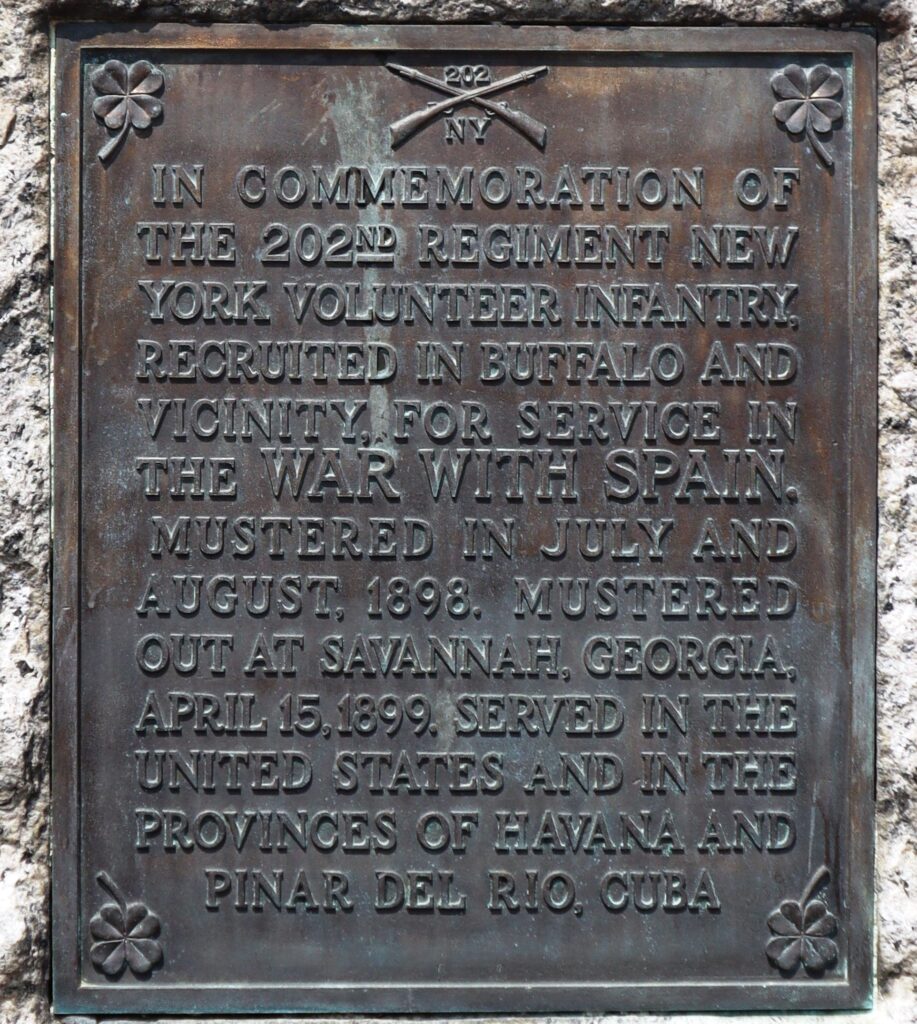 202ND REGIMENT NEW YORK MEMORIAL PLAQUE