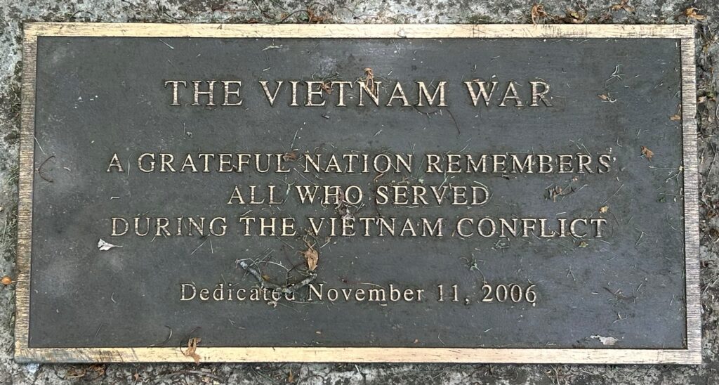 SHERBURNE THE VIETNAM WAR MEMORIAL PLAQUE