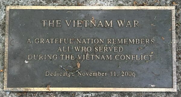 SHERBURNE THE VIETNAM WAR MEMORIAL PLAQUE