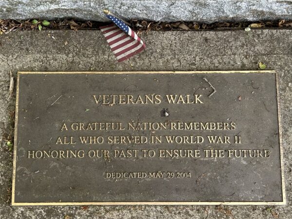 SHERBURNE VETERANS WALK MEMORIAL PLAQUE