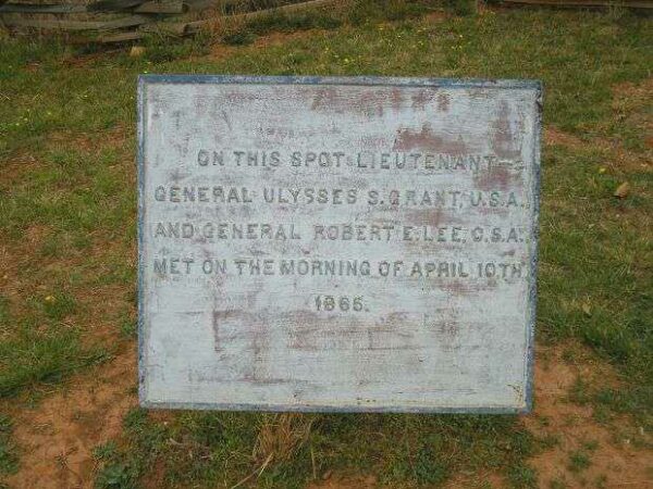 GRANT AND LEE MEETING MEMORIAL MARKER