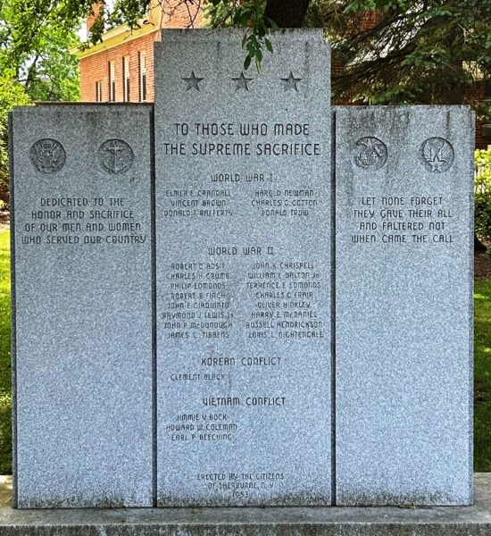 SHERBURNE SUPREME SACRIFICE WAR MEMORIAL