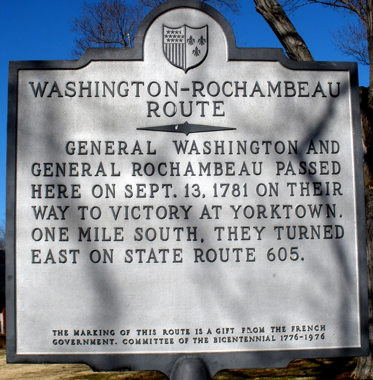 WASHINGTON-ROCHAMBEAU ROUTE MEMORIAL MARKER IV