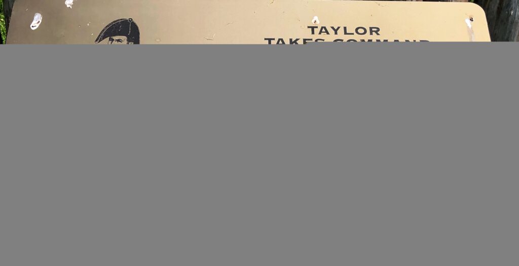 TAYLOR TAKES COMMAND WAR MEMORIAL PLAQUE