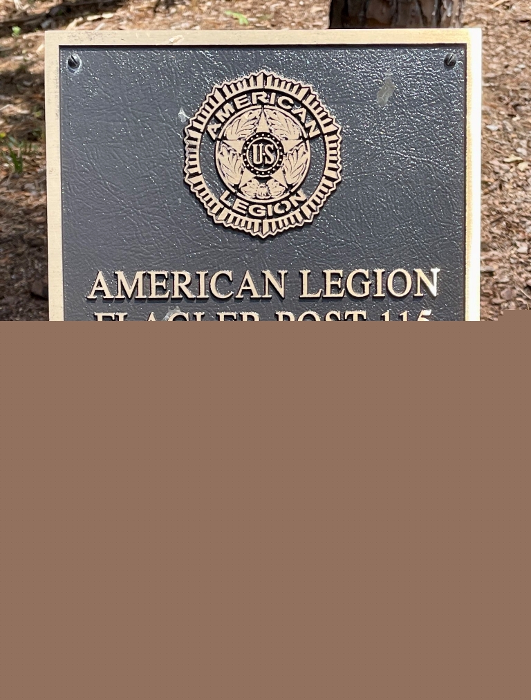 AMERICAN LEGION FLAGLER POST 115 VETERANS MEMORIAL PLAQUE
