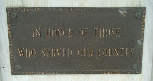 JAMES CREEK VETERANS MEMORIAL PLAQUE